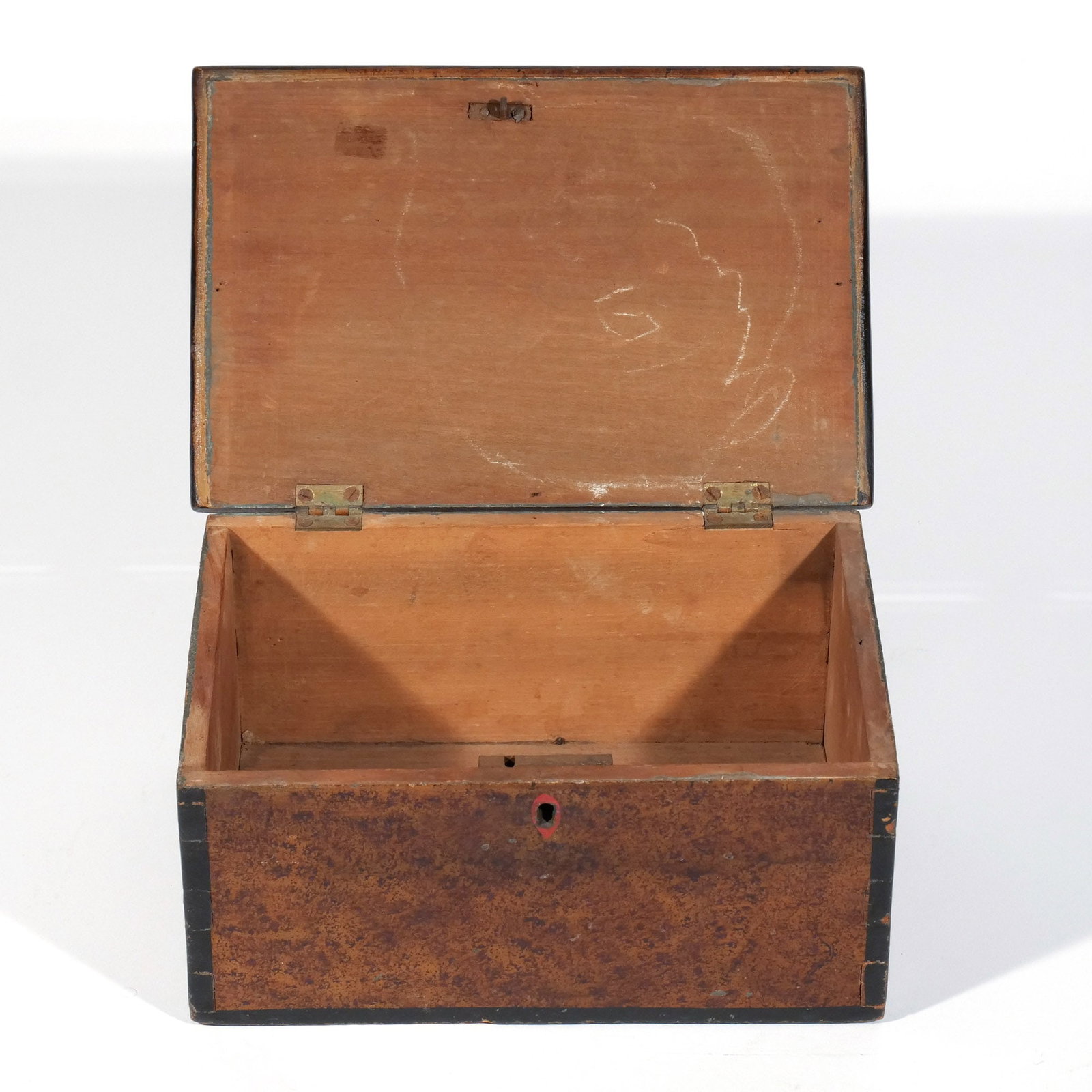AMERICAN SPONGE-PAINTED TABLE BOX - 6