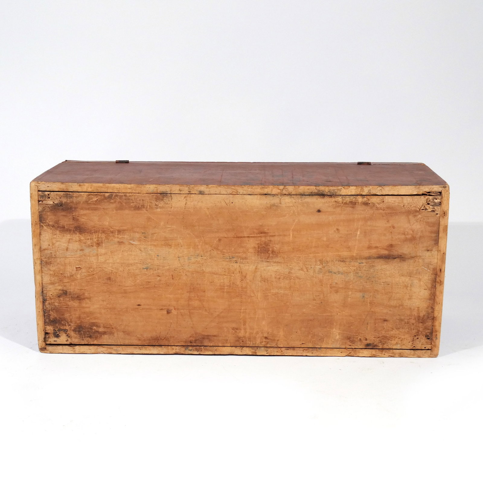 RED SPONGE-PAINTED STORAGE CHEST - 8
