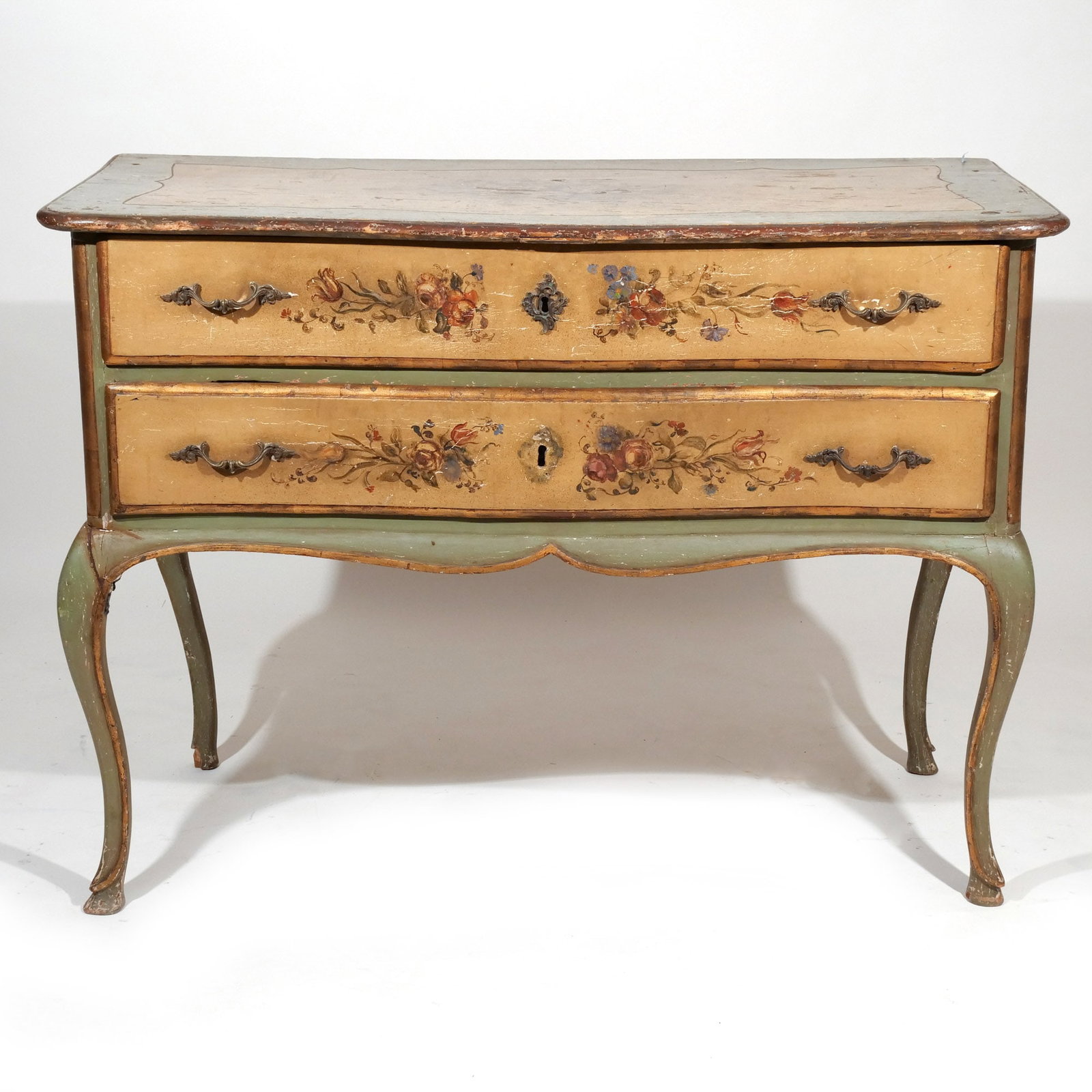 18THC. CONTINENTAL PAINT-DECORATED COMMODE - 3