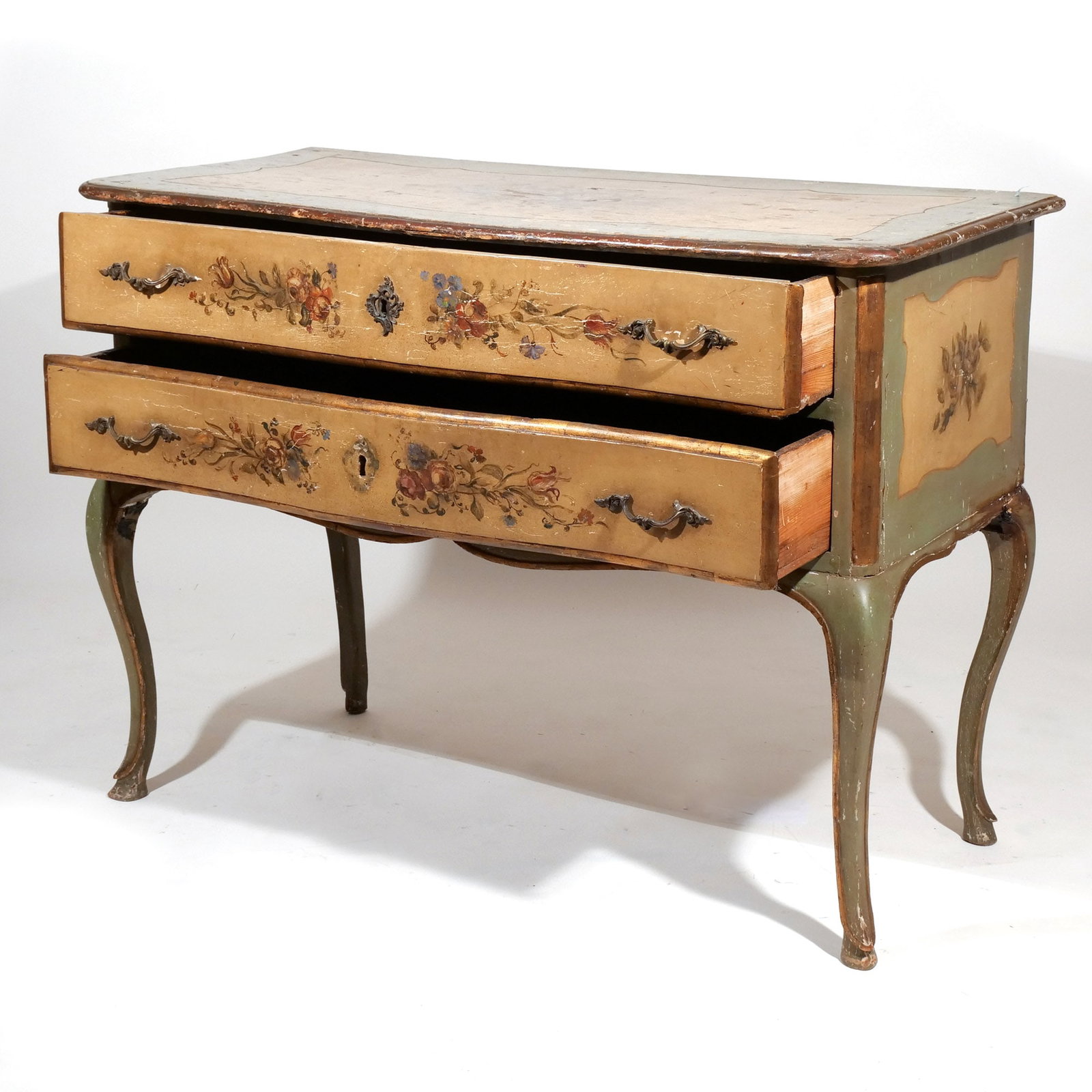 18THC. CONTINENTAL PAINT-DECORATED COMMODE - 4