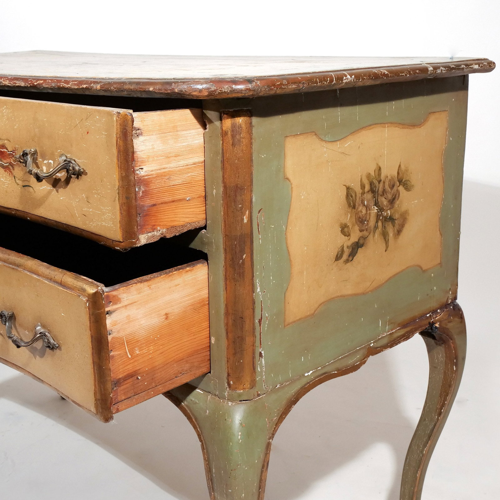 18THC. CONTINENTAL PAINT-DECORATED COMMODE - 5