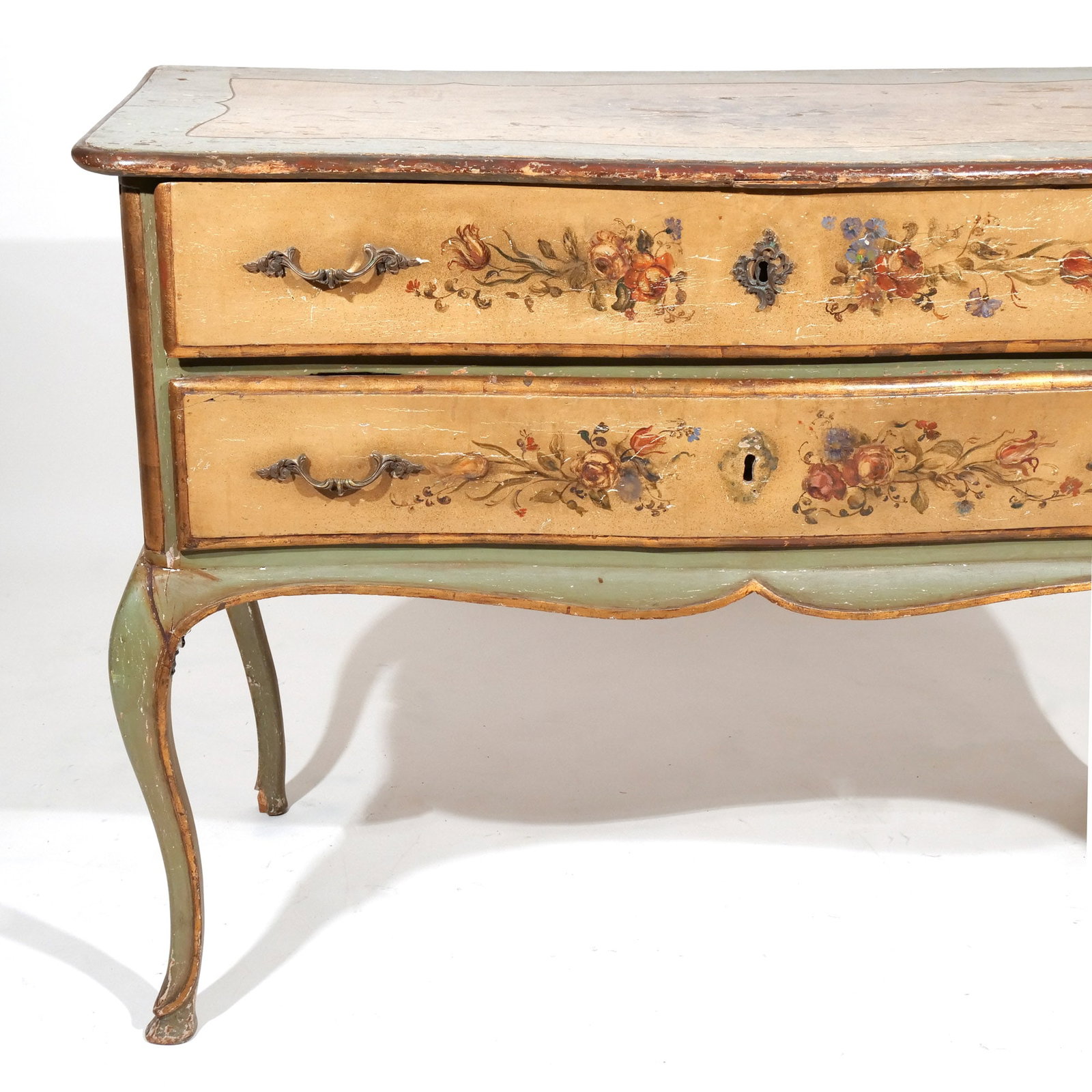 18THC. CONTINENTAL PAINT-DECORATED COMMODE - 6