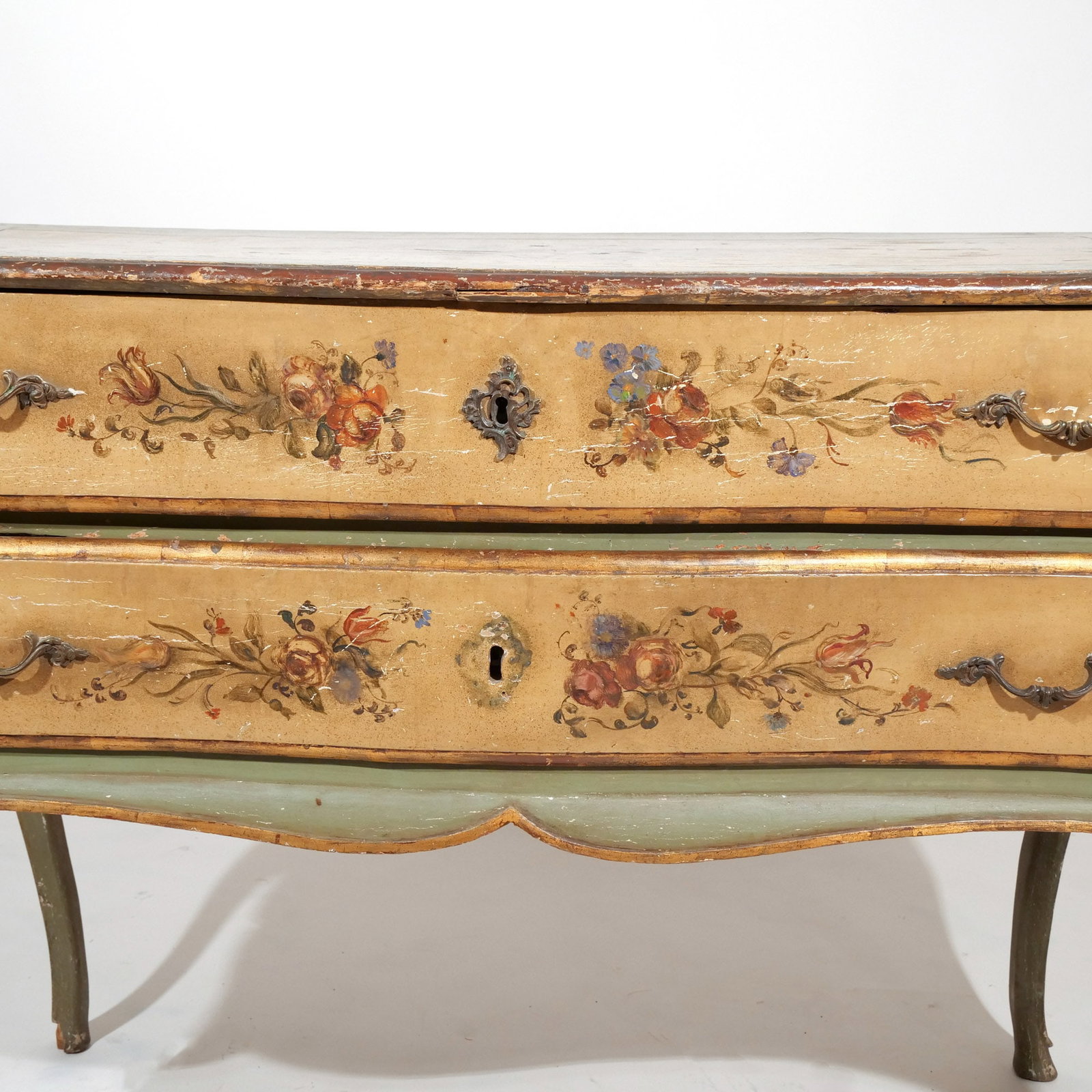 18THC. CONTINENTAL PAINT-DECORATED COMMODE - 7