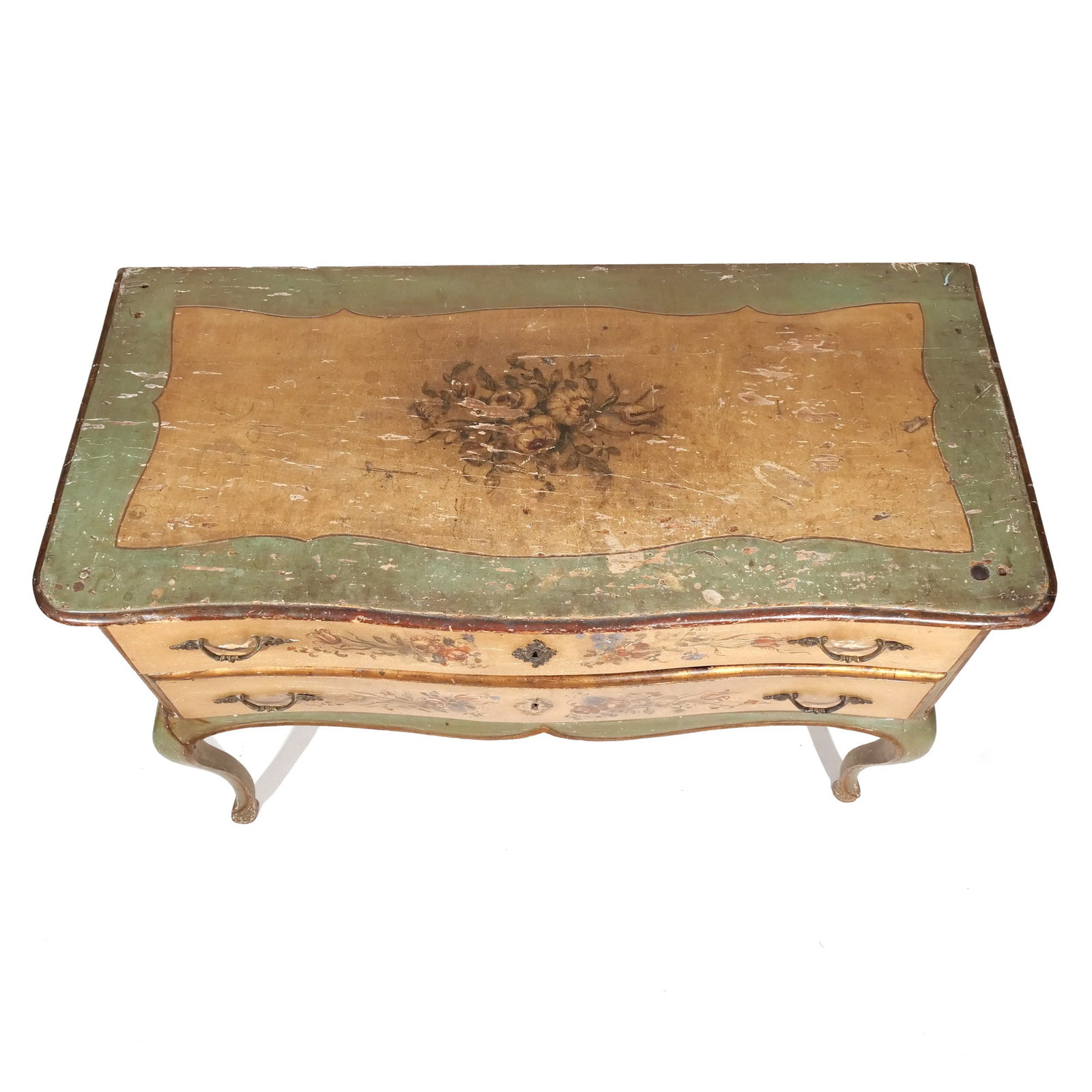 18THC. CONTINENTAL PAINT-DECORATED COMMODE - 9