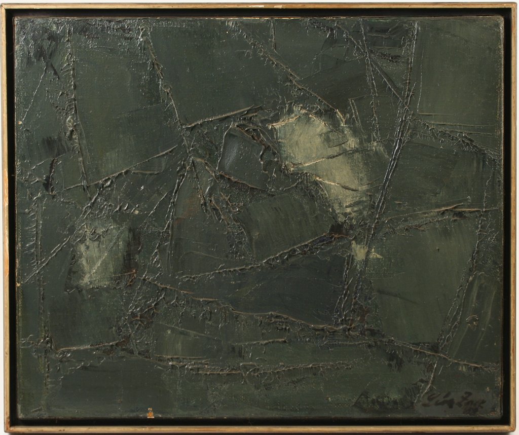88) LEON ZACK (RUSSIAN, 1892-1980), UNTITLED, 1958,: oil on canvas, signed and dated lower right, 15" x 18", Waddington Galleries, London (label on verso)