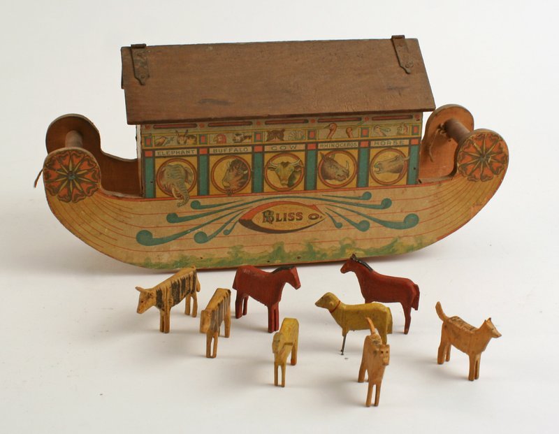 659A) R. BLISS MFG.CO. NOAH'S ARK,: with animals, L. 13"