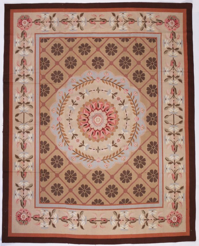 CHINESE AUBUSSON-STYLE RUG: late 20th Century, 8' x 10'