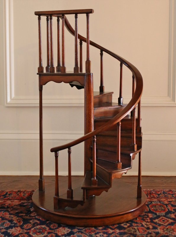 MAHOGANY MODEL OF A STAIRCASE,: 19th Century, h. 24" d. 14"