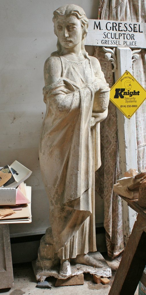 MICHAEL LUDWIG GRESSEL (American, 1902-2000),: Athena, full size plaster, H: 68" missing half a foot and Part of the plinth