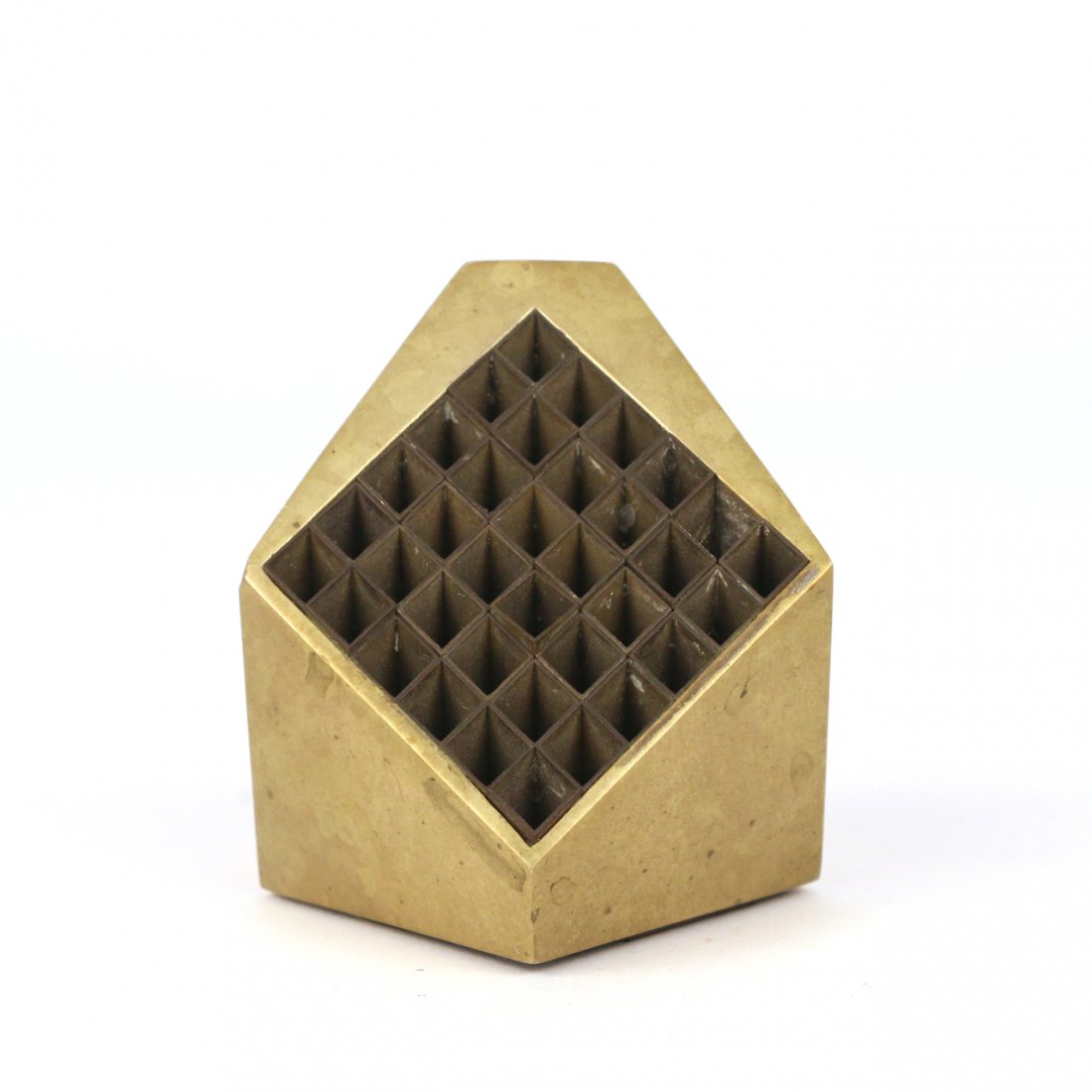 AIKO MIYAWAKI (Japanese, b. 1929-): '# 23', brass, ed. 2/20, h. 3 1/4 w. 3 d. 3 1/4 in., stamped '2/20 / AIKO / #23'