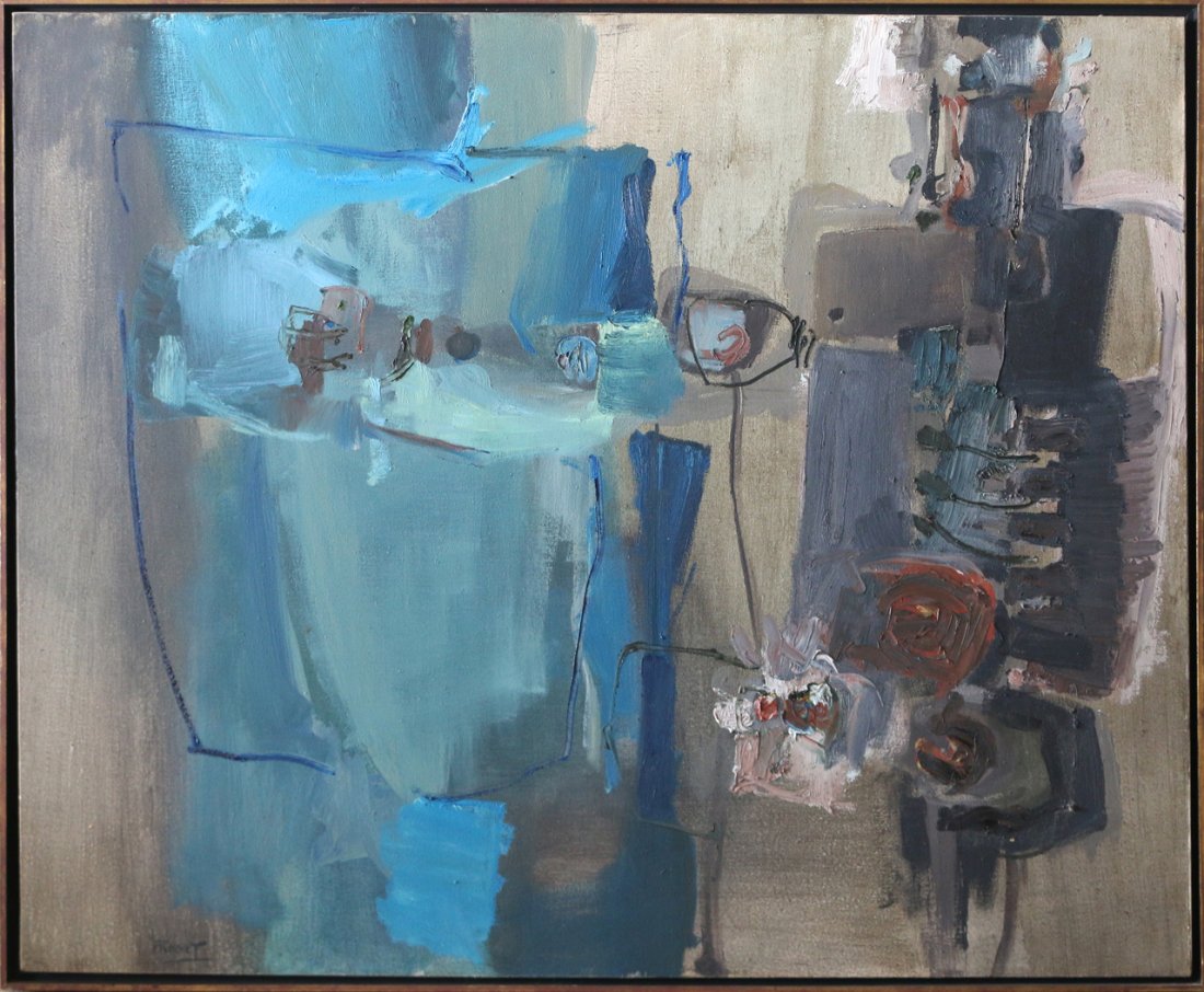 COLOMBIAN SCHOOL: ‘Tecendama Falls’, oil on canvas, 35 x 43 in., signed indistinctly lower left