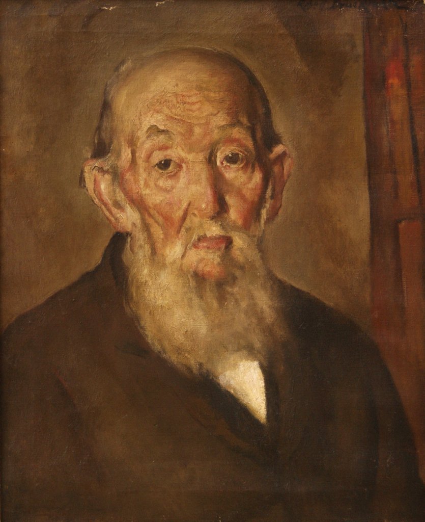 ROBERT BRACKMAN (American, 1898-1980): 'The Jew', oil on canvas, 22 x 18 in., signed upper right, titled, signed, and inscribed 'Noank Conn.' on verso