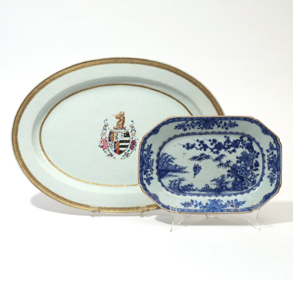 (2pc) CHINESE EXPORT PORCELAIN PLATTERS (1 of 5)