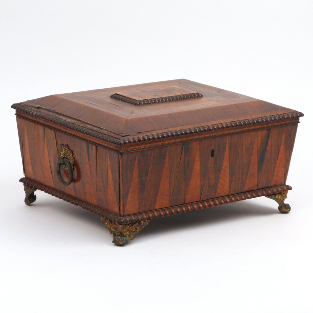 REGENCY INLAID ROSEWOOD SEWING BOX (1 of 3)