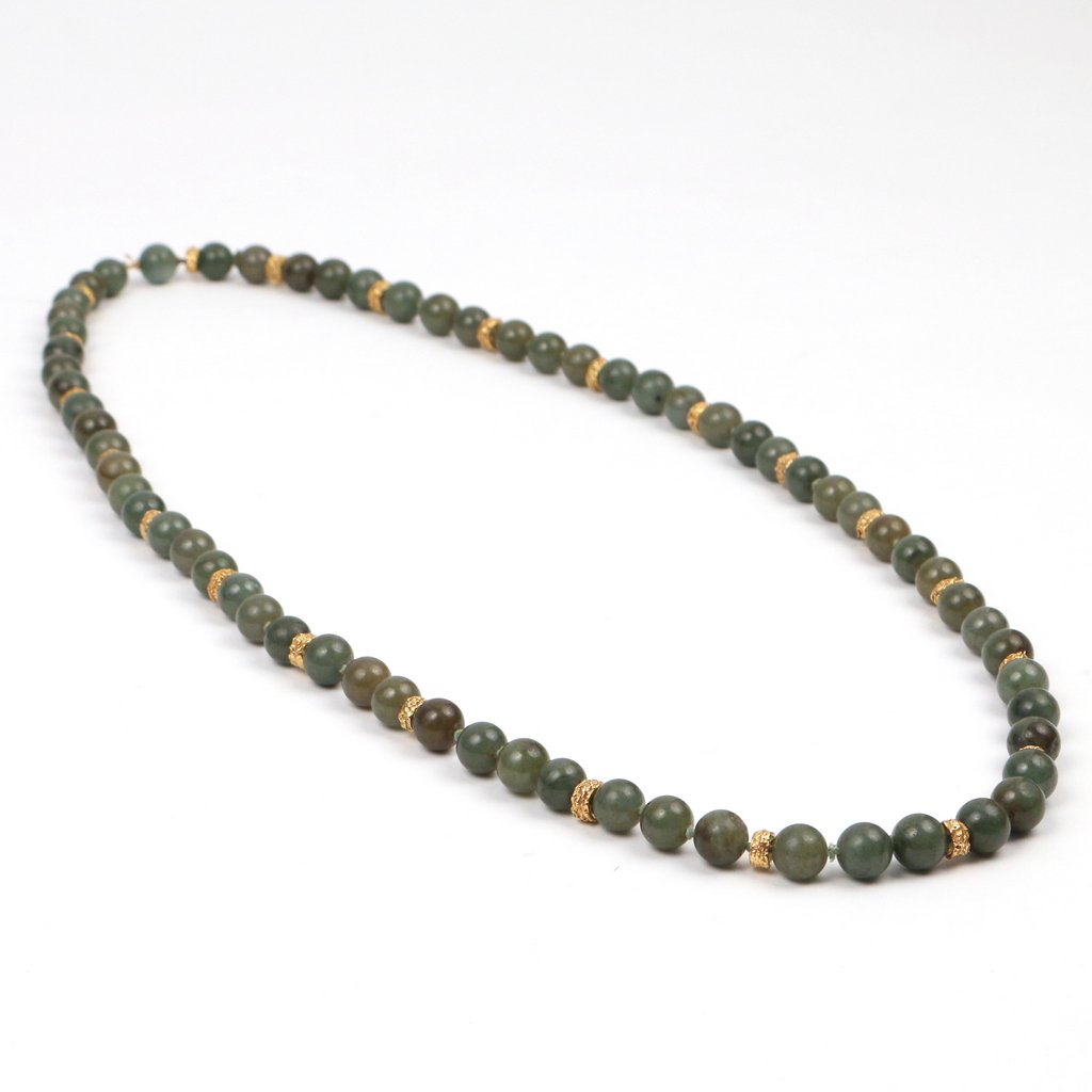 NEPHRITE JADE BEADED NECKLACE (1 of 3)