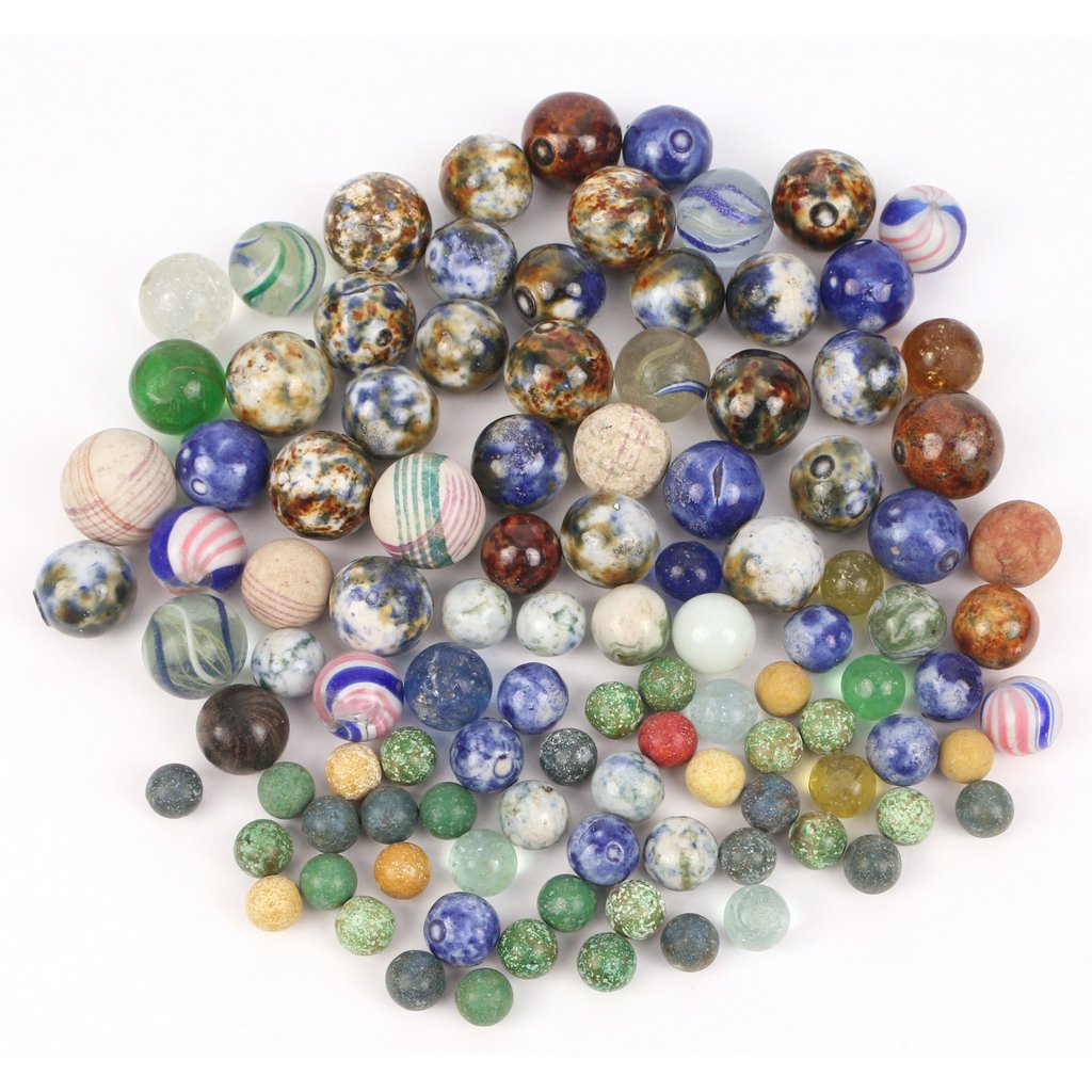 COLLECTION OF ANTIQUE MARBLES (1 of 4)