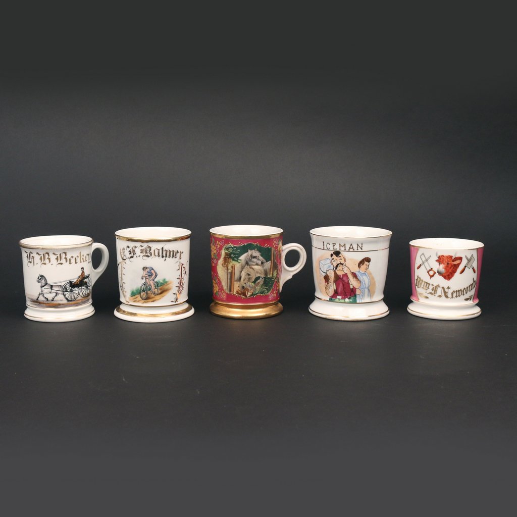 (5pc) OCCUPATIONAL SHAVING MUGS (1 of 3)