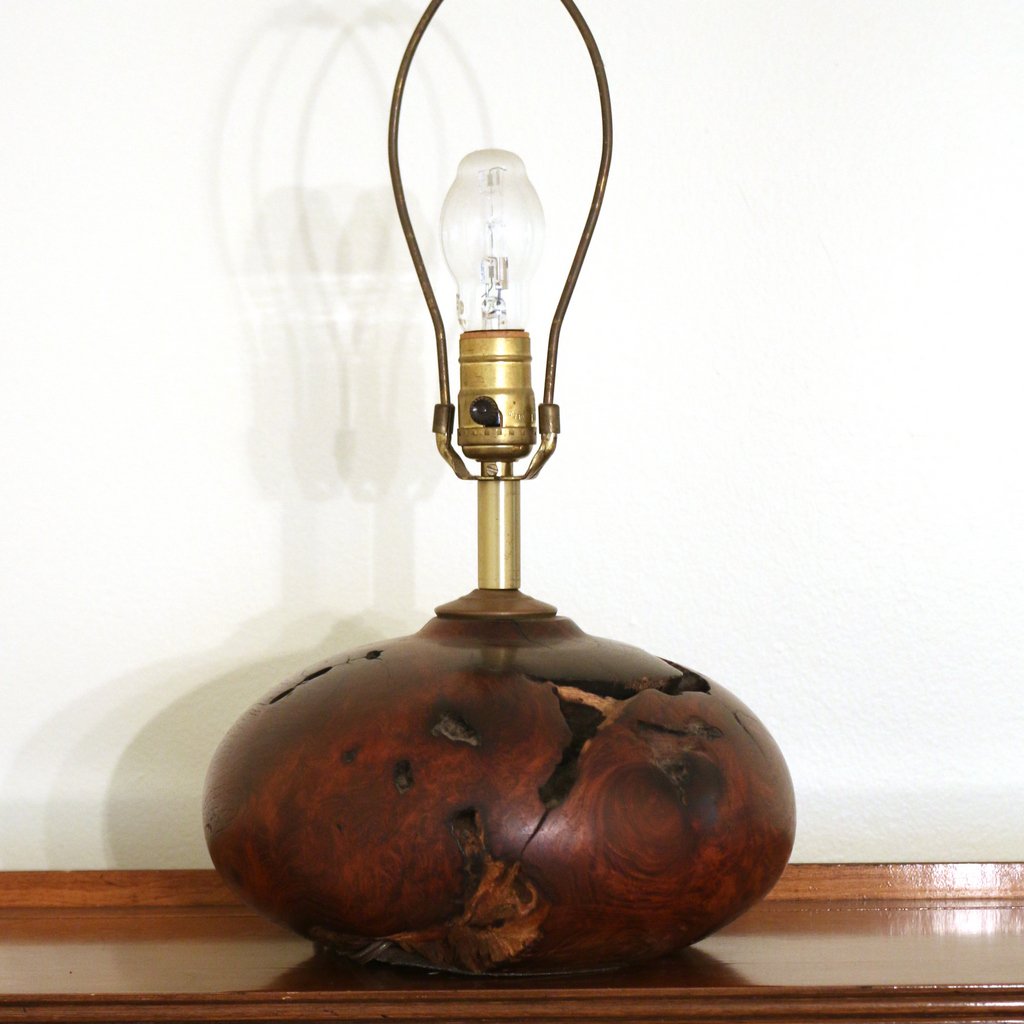 CONTEMPORARY BURLWOOD LAMP (1 of 2)