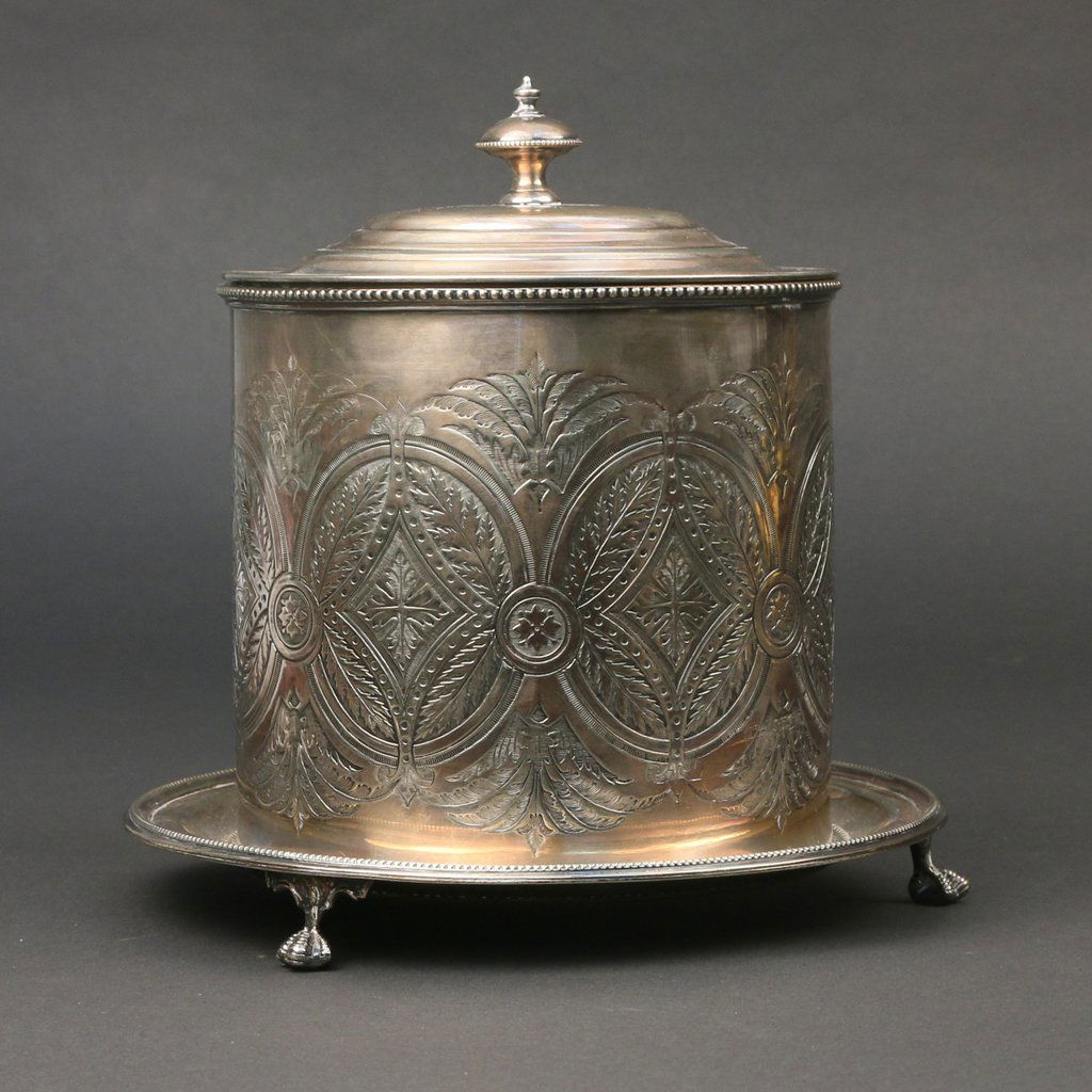 VICTORIAN SILVER-PLATED TOBACCO JAR (1 of 3)