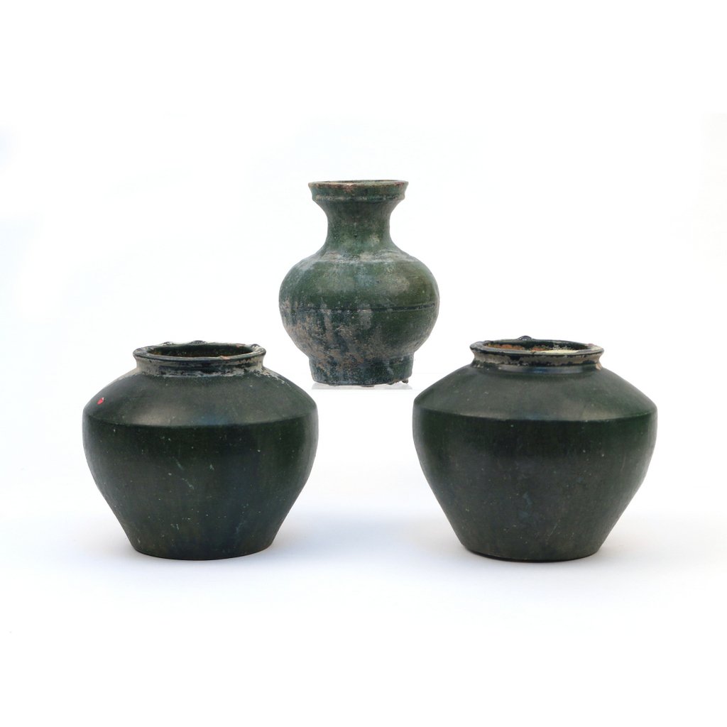 (3pc) EARLY CHINESE GLAZED CERAMICS (1 of 9)