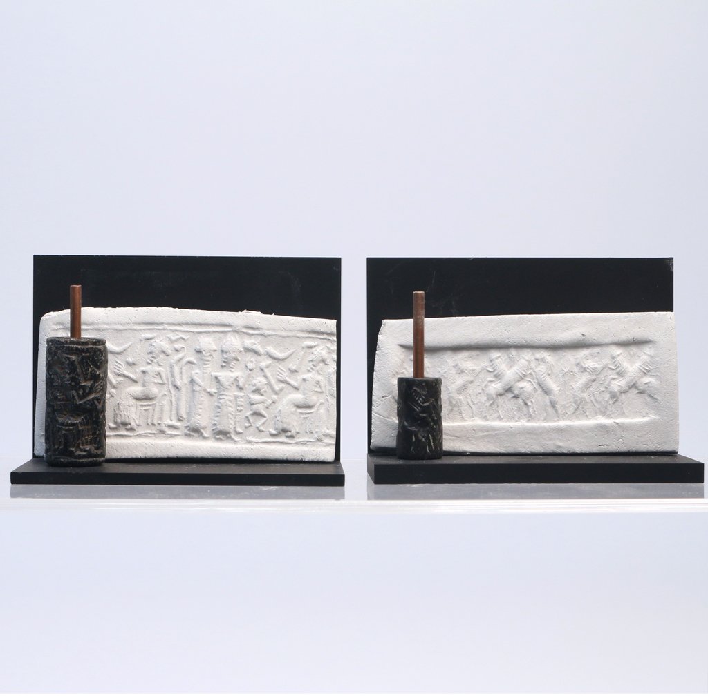 (2pc) ANCIENT BLACK CYLINDER SEALS (1 of 7)