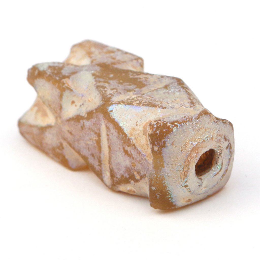 IRIDESCENT ANCIENT GLASS MEDICINE BOTTLE (1 of 5)