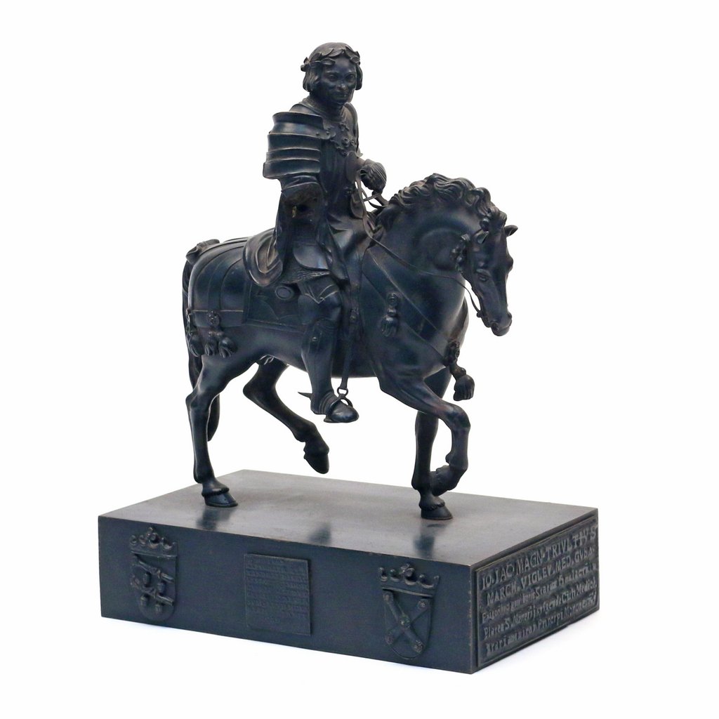 ITALIAN BRONZE FIGURE OF A HORSE & RIDER (1 of 10)