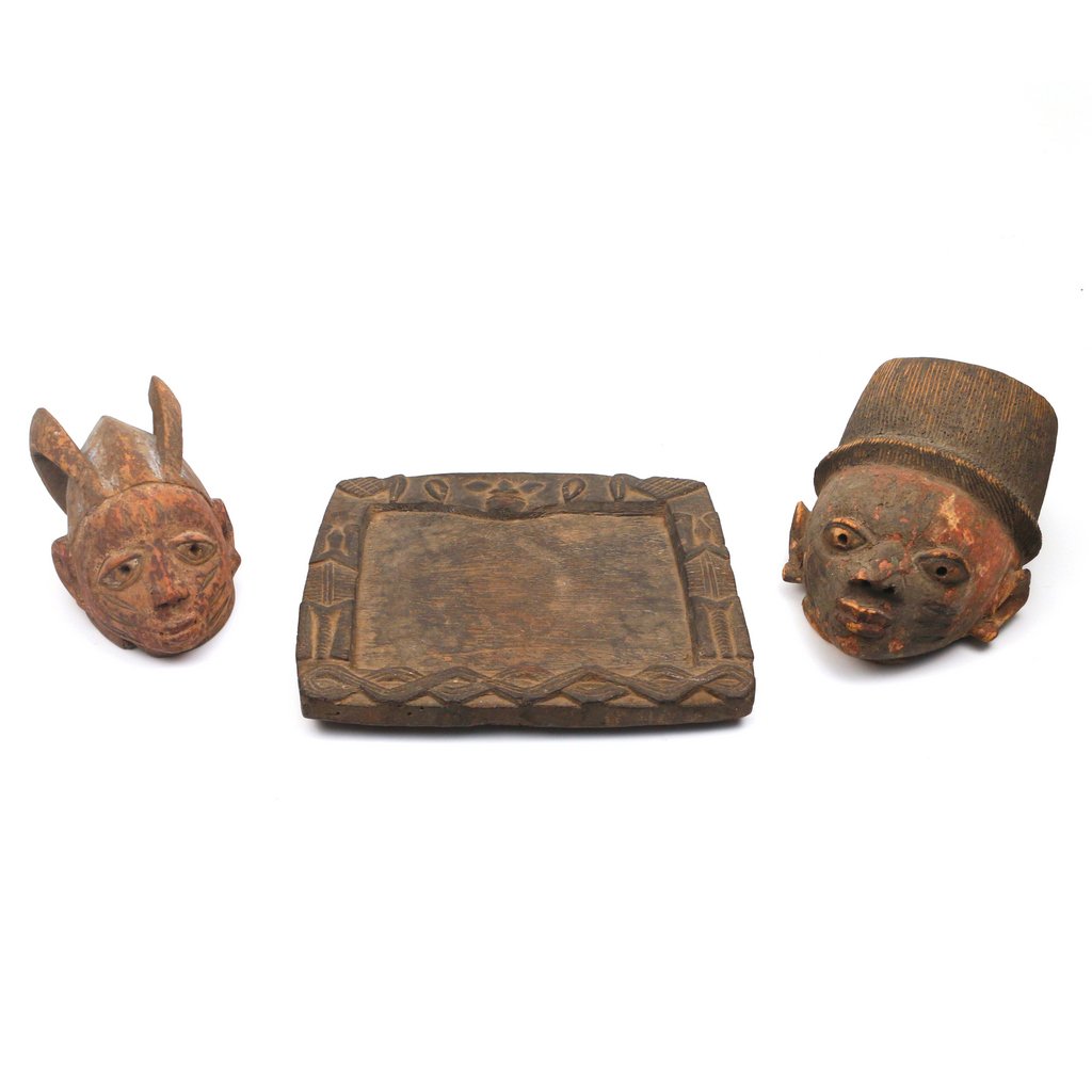 (3pc) AFRICAN YORUBA CARVINGS (1 of 7)