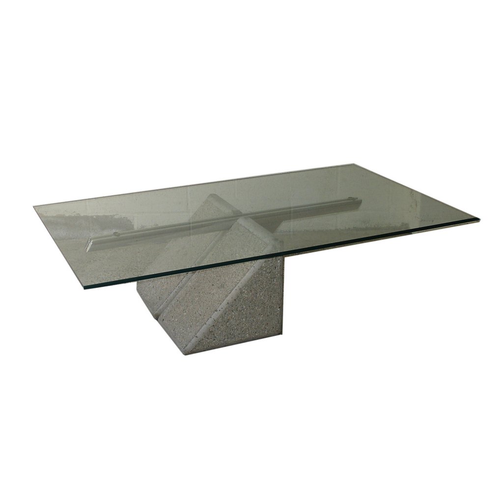 SAPORITI CHROME & CONCRETE COFFEE TABLE (1 of 1)
