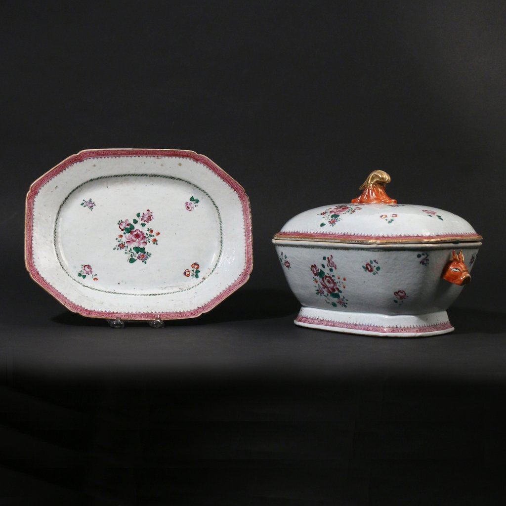 CHINESE EXPORT TUREEN & UNDERPLATE (1 of 6)