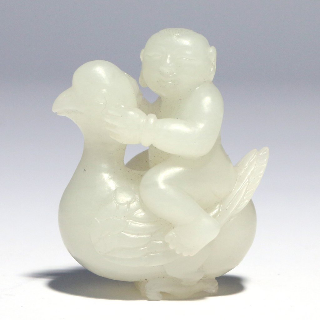 CHINESE WHITE JADE FIGURE (1 of 5)