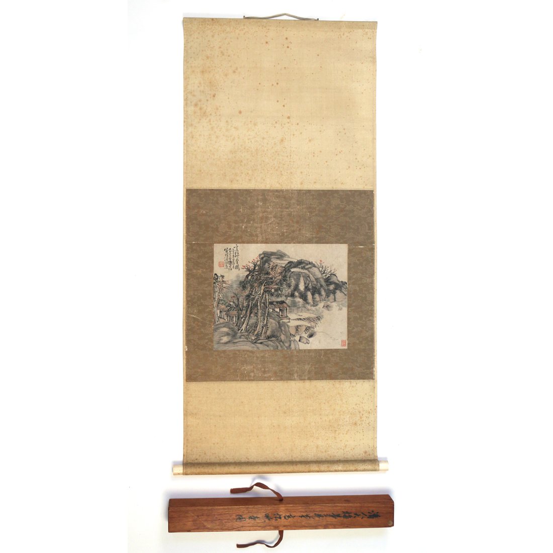 CHINESE SCROLL PAINTING & BOX (1 of 7)
