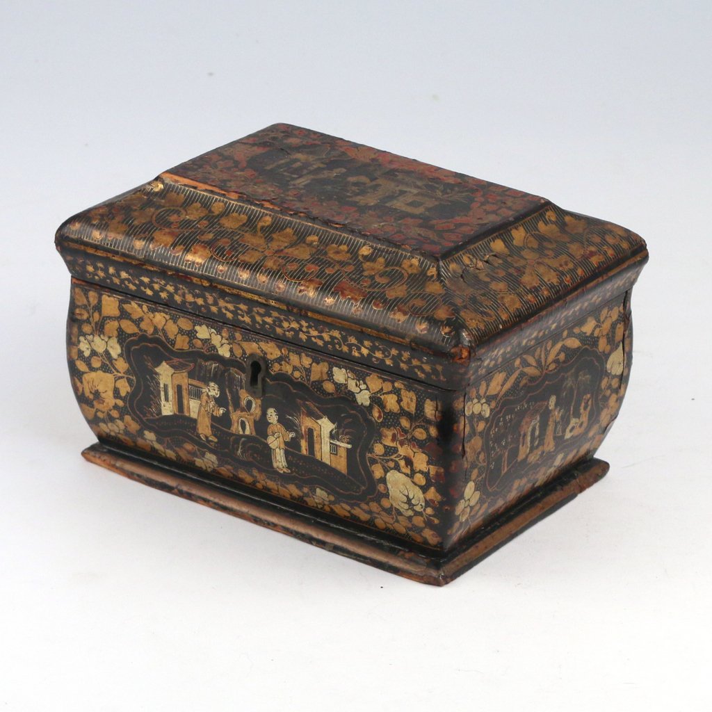 CHINOISERIE LACQUER TEA CADDY (1 of 5)