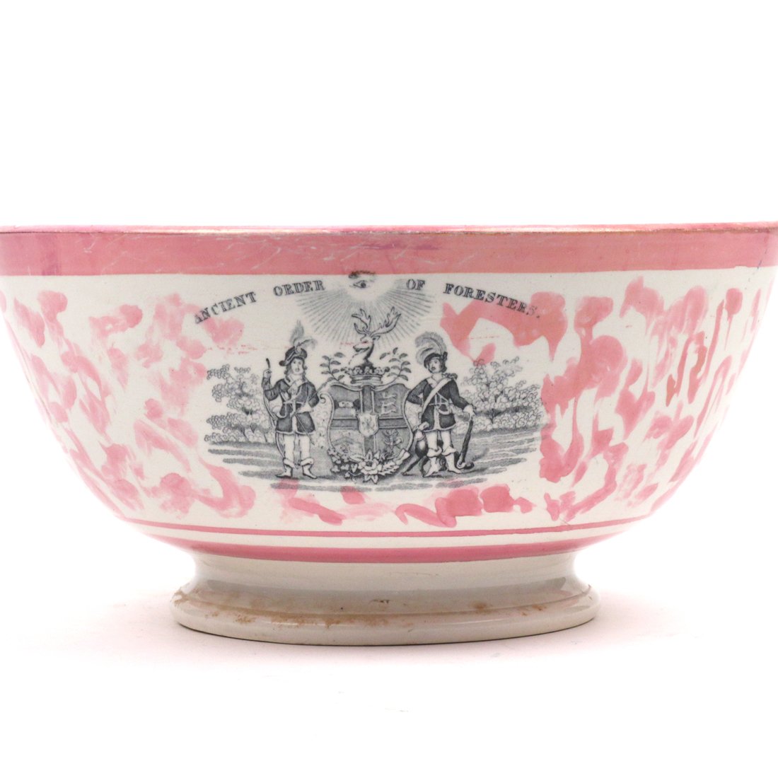 PINK SUNDERLAND PUNCH BOWL (1 of 7)