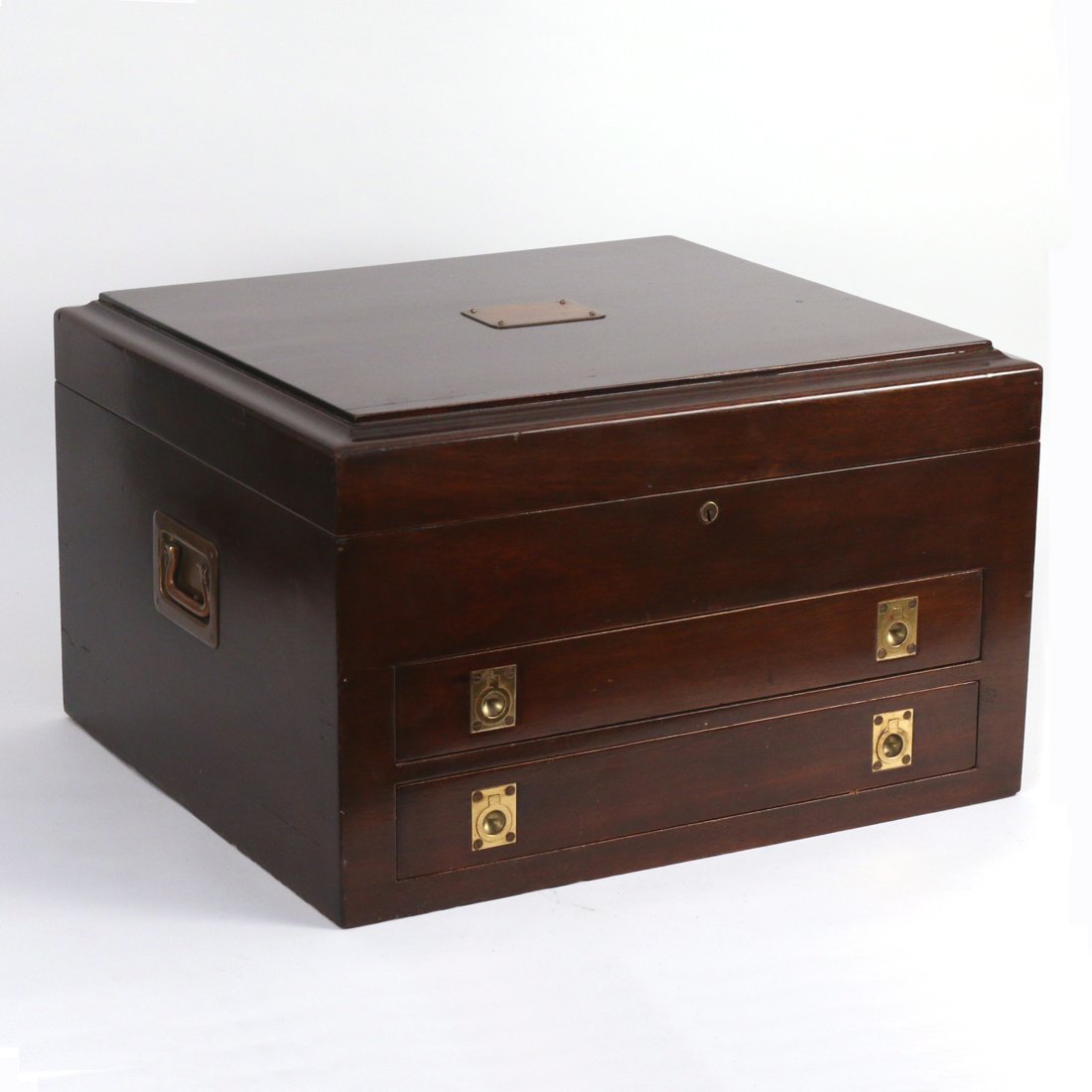 FITTED MAHOGANY SILVER CHEST (1 of 3)