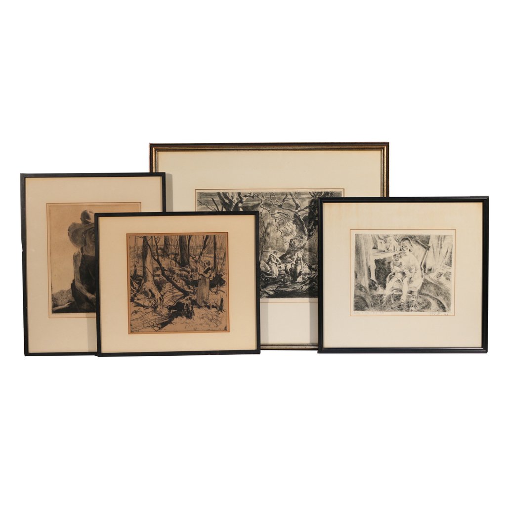 (4pc) JOHN COSTIGAN ETCHINGS (1 of 5)