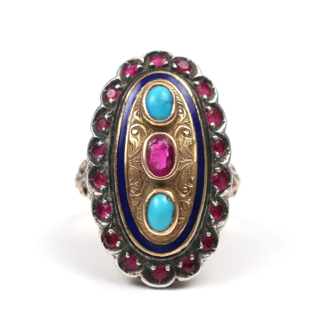 18KYG LADIES COCKTAIL RING (1 of 2)