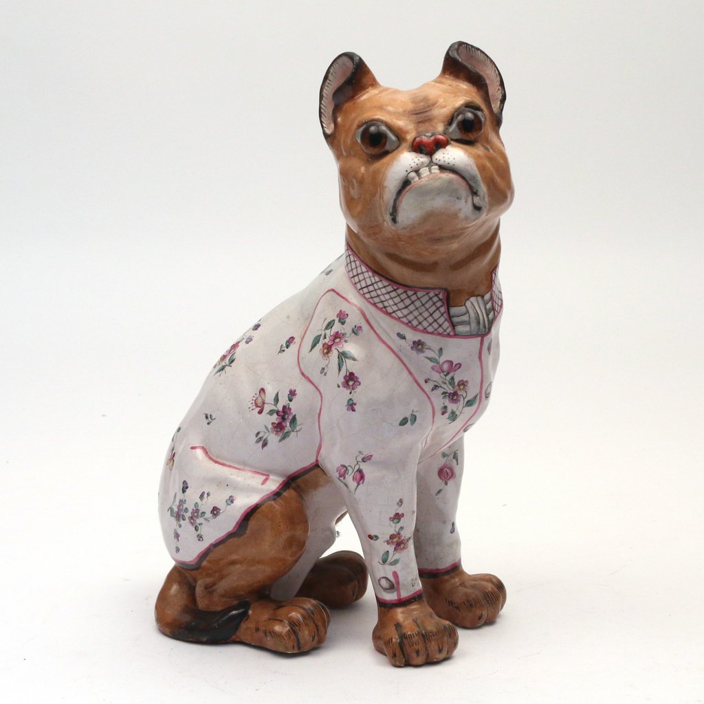 SIGNED GALLÉ FAIENCE DOG (1 of 7)