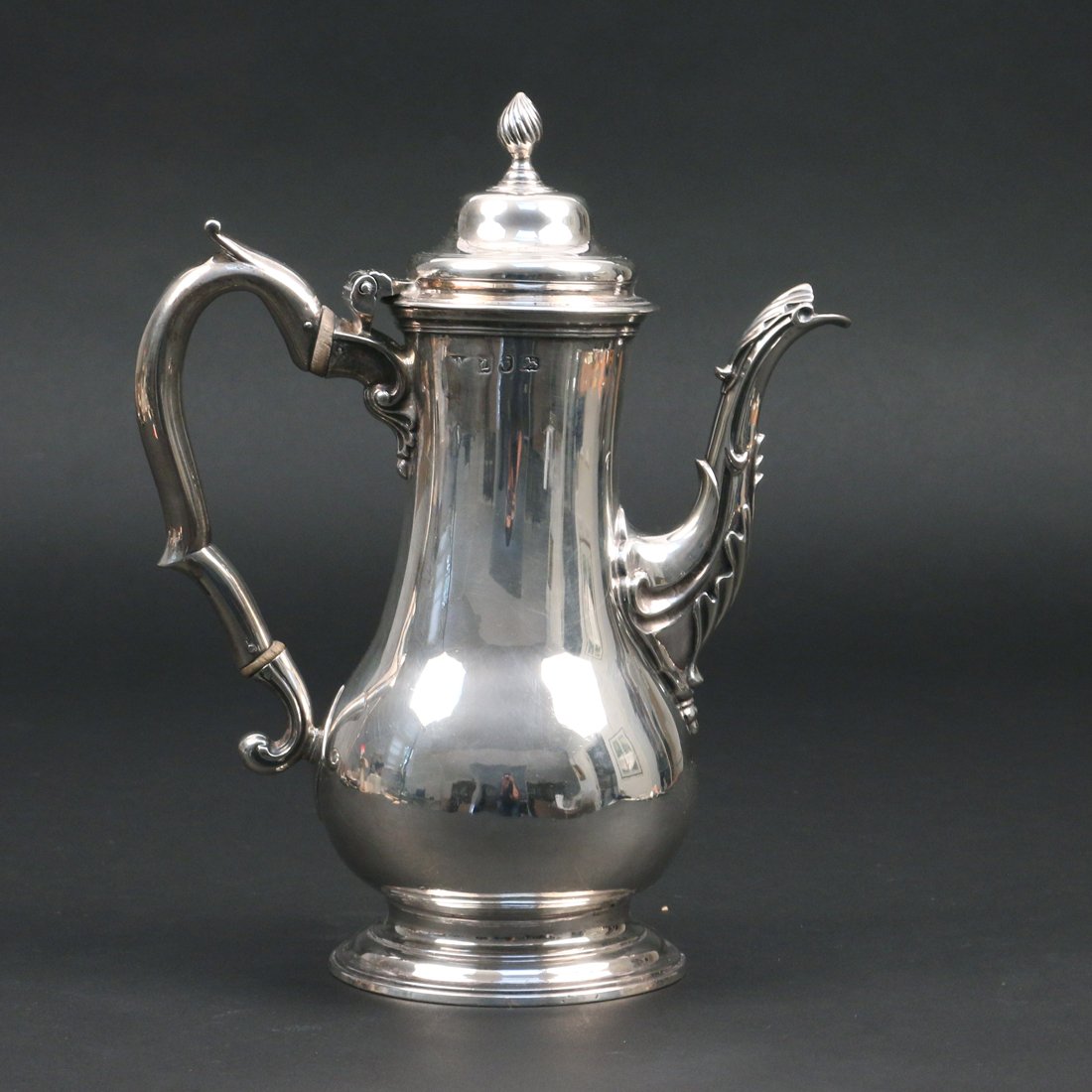 GEORGE III SILVER COFFEE POT (1 of 4)