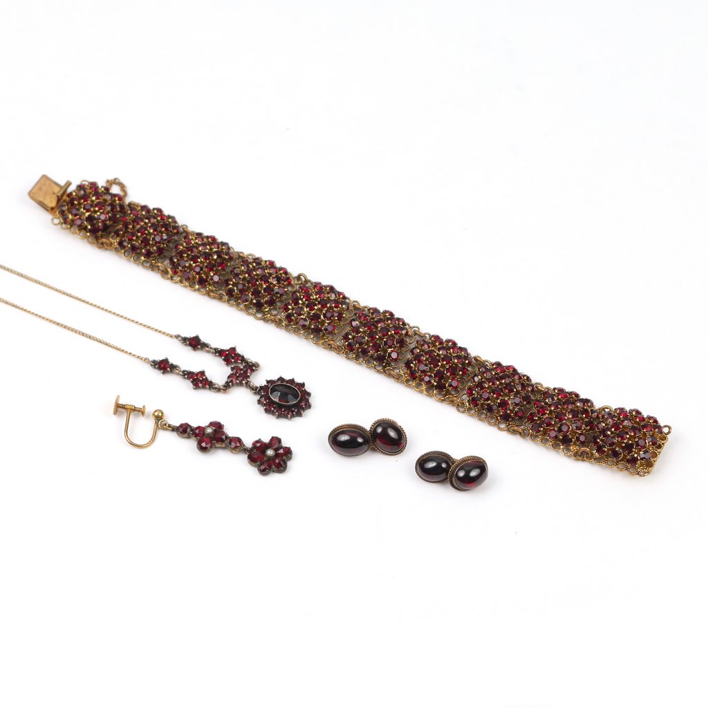 (5pc) GARNET & OTHER JEWELRY (1 of 1)