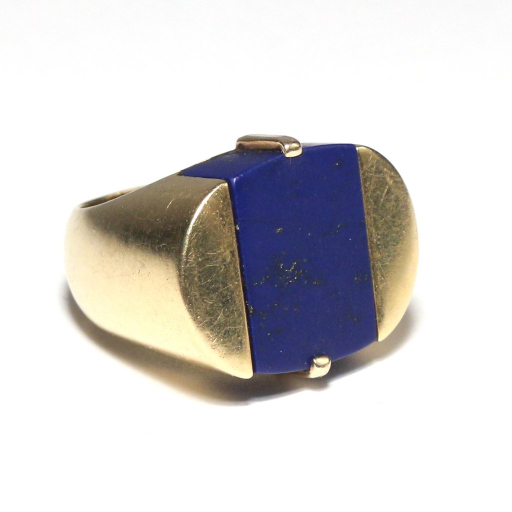 18k GOLD AND LAPIS LAZULI RING (1 of 2)