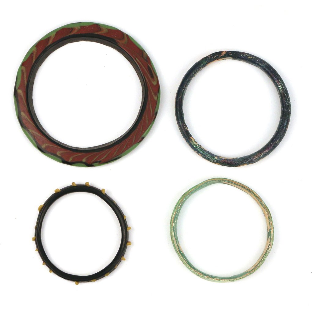 (4pc) ROMAN GLASS BRACELETS (1 of 2)