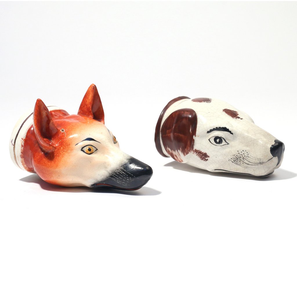 (2pc) PORCELAIN STIRRUP CUPS (1 of 6)