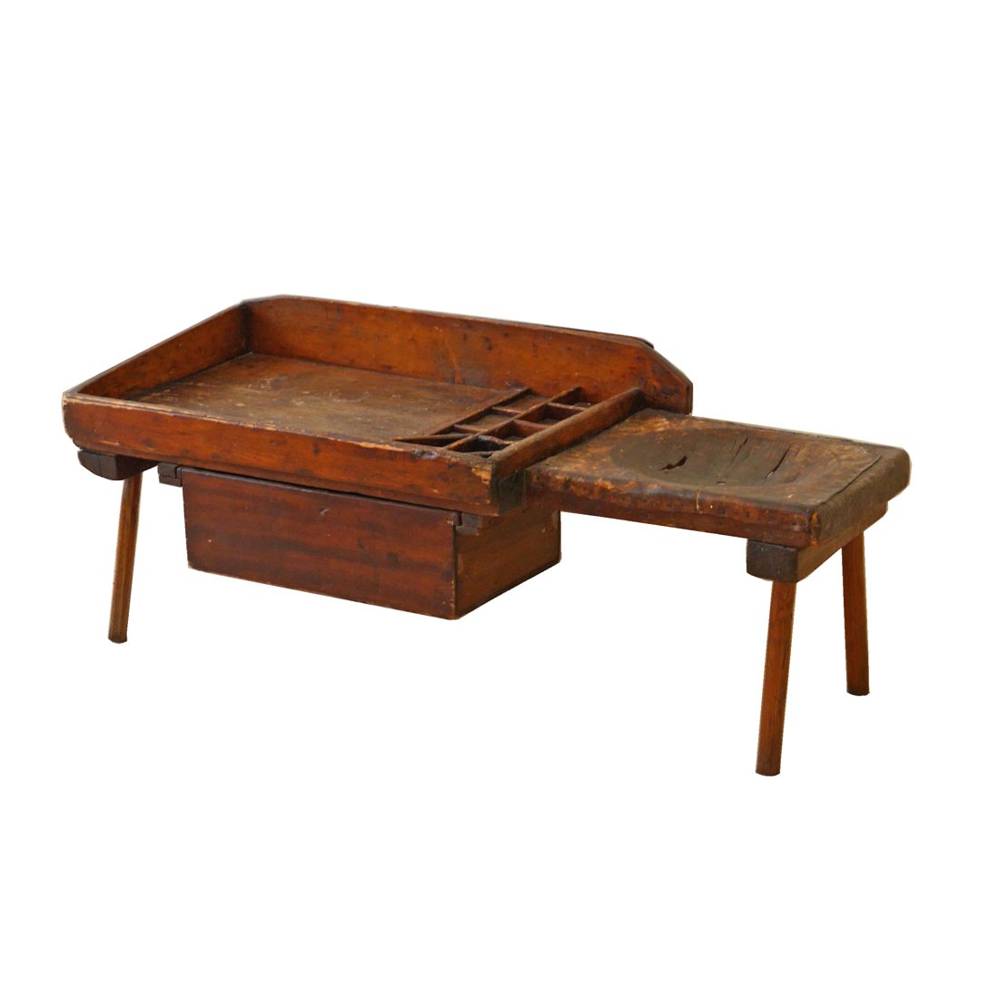 COUNTRY PINE COBBLER'S BENCH LOW TABLE (1 of 3)