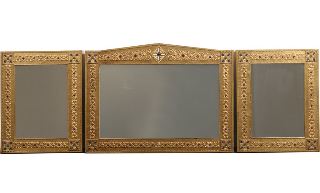 (3pc) GILT METAL WALL MIRRORS (1 of 3)
