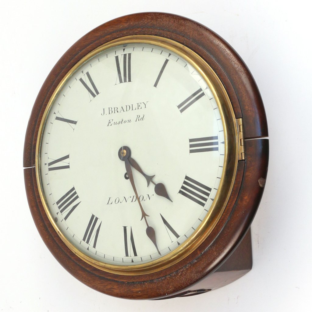 19TH C. ENGLISH WALL CLOCK (1 of 7)