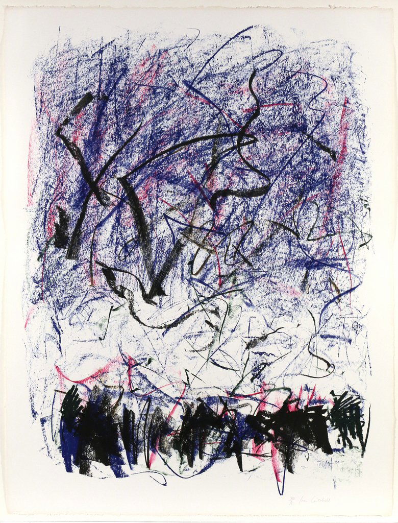 JOAN MITCHELL (American, 1925-1992): "Bedford III", from The Bedford Series (T.365), 1981, lithograph in colors on wove paper, 42-1/2 x 32-1/2 in. (sheet), signed and numbered 30/70 in pencil lower right, published by Tyler Graphics, Ltd