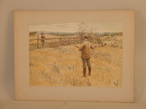 FOLIO OF ASSORTED PRINTS, INCL.: 2- A.B. FROST,: FOLIO OF 10 ASSORTED PRINTS BY C. SCRIBNER & SONS, A. GRIGNARD & CO. N.Y. RANGE 1901-1914, INCL.: 2- A.B. FROST,EA. 11 X 16 1//4"; MAXFIELD PARRISH,"DINKY BIRD", 16 1/4 X 11 3/4"; 2- HARRISON FISHER: