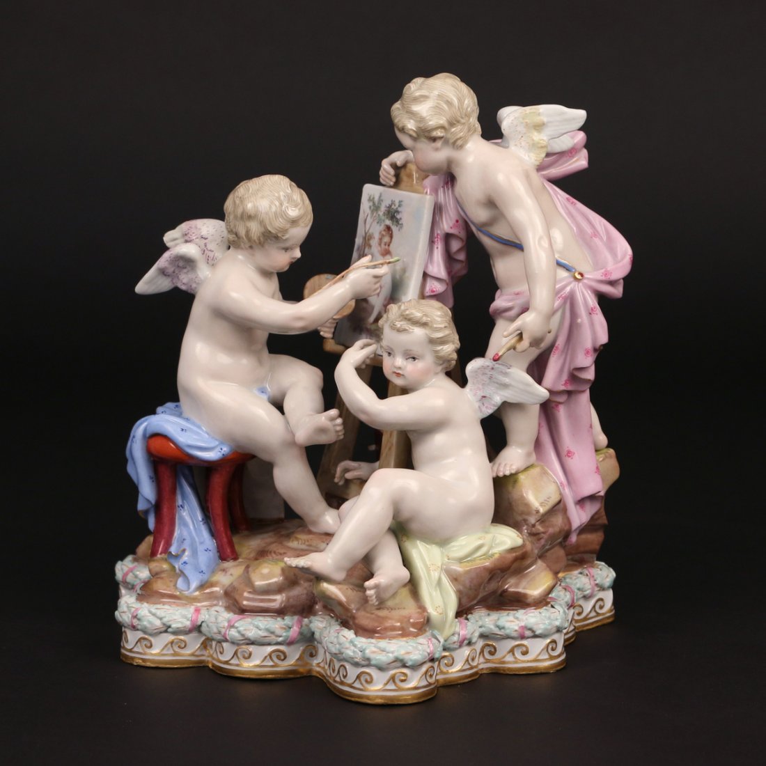 MEISSEN PORCELAIN ALLEGORICAL PUTTI GROUP (1 of 5)