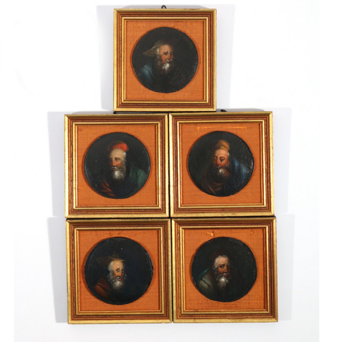 (5pc) MINIATURE PORTRAITS OF GENTLEMEN (1 of 6)